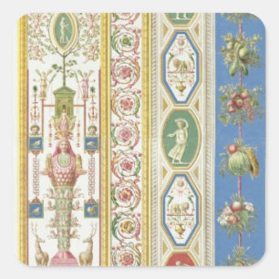 Panel from the Raphael Loggia at the Vatican, engr Square Sticker