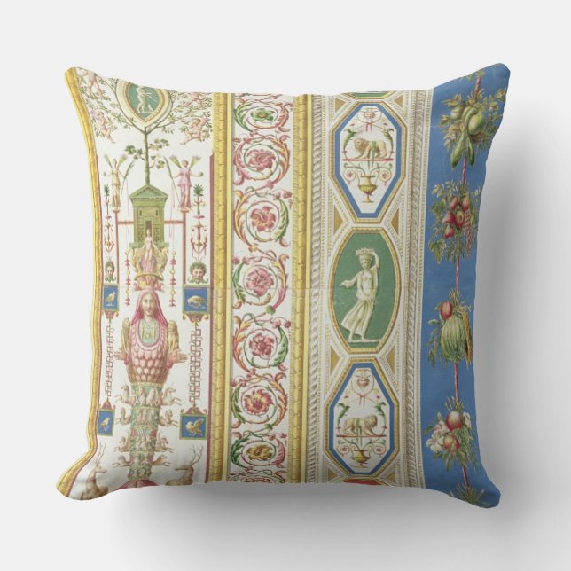 Panel from the Raphael Loggia at the Vatican, engr Throw Pillow (Front)