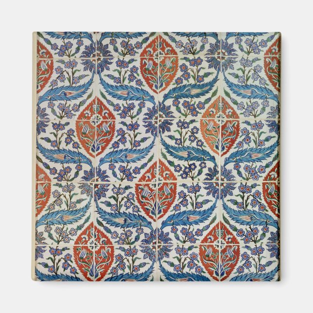 Panel of Isnik earthenware tiles Magnet (Front)