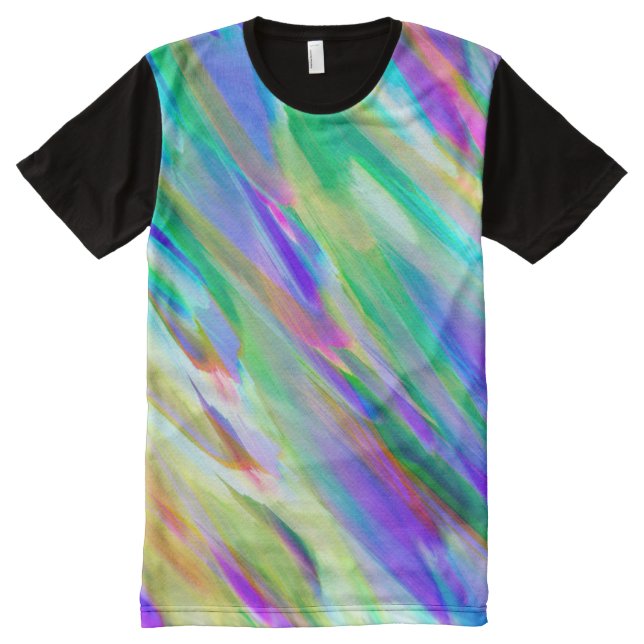 Panel T-Shirt Colorful digital art splashing (Front)