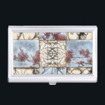 Paneled Abstract Scrollwork Painting Business Card Case<br><div class="desc">A paneled abstract floral scrollwork painting by Jennifer Goldberger. A wonderfully complex piece,  no two panels are exactly the same. If you are looking for a great gift look no further!</div>