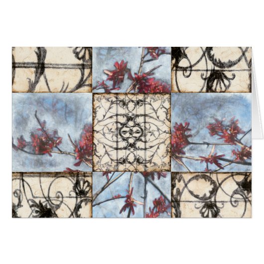 Paneled Abstract Scrollwork Painting Cards (Front Horizontal)