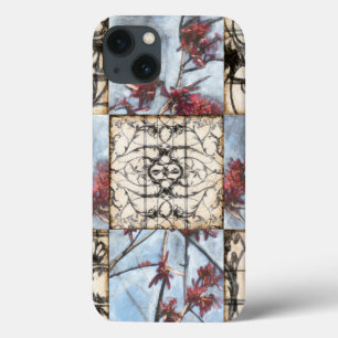 Paneled Abstract Scrollwork Painting iPhone 13 Case