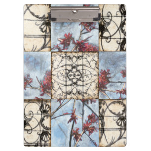 Paneled Abstract Scrollwork Painting Clipboard