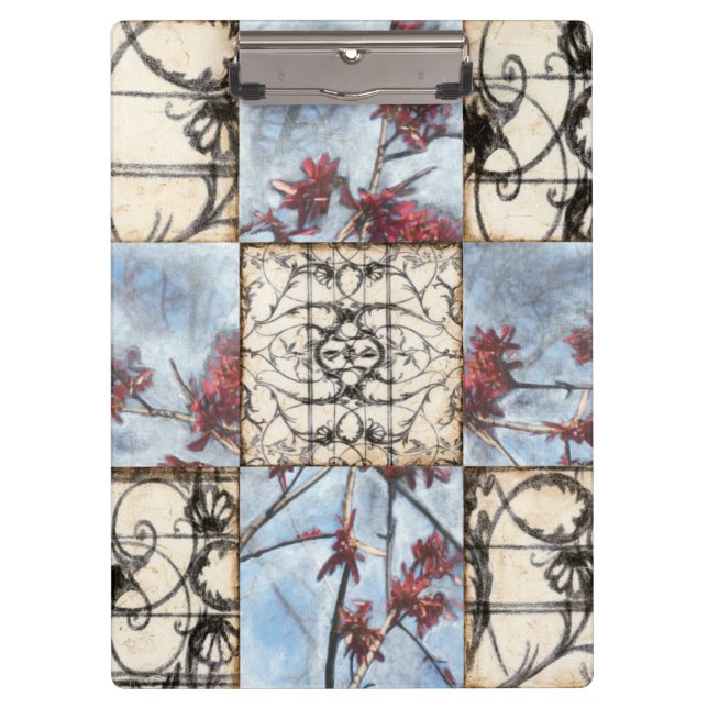 Paneled Abstract Scrollwork Painting Clipboard (Front)