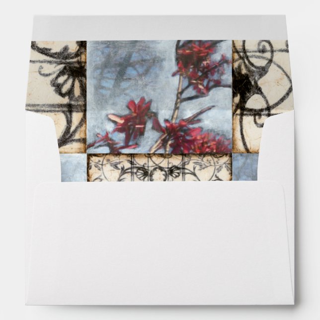 Paneled Abstract Scrollwork Painting Envelope (Back (Bottom))