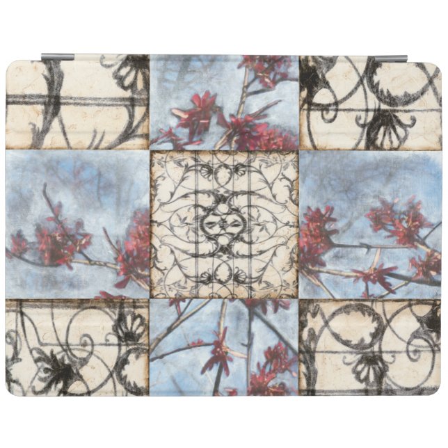 Paneled Abstract Scrollwork Painting iPad Smart Cover (Horizontal)