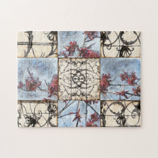 Paneled Abstract Scrollwork Painting Jigsaw Puzzle (Horizontal)