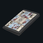 Paneled Abstract Scrollwork Painting Trifold Wallet<br><div class="desc">A paneled abstract floral scrollwork painting by Jennifer Goldberger. A wonderfully complex piece,  no two panels are exactly the same. If you are looking for a great gift look no further!</div>