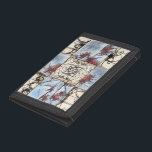 Paneled Abstract Scrollwork Painting Trifold Wallet<br><div class="desc">A paneled abstract floral scrollwork painting by Jennifer Goldberger. A wonderfully complex piece,  no two panels are exactly the same. If you are looking for a great gift look no further!</div>