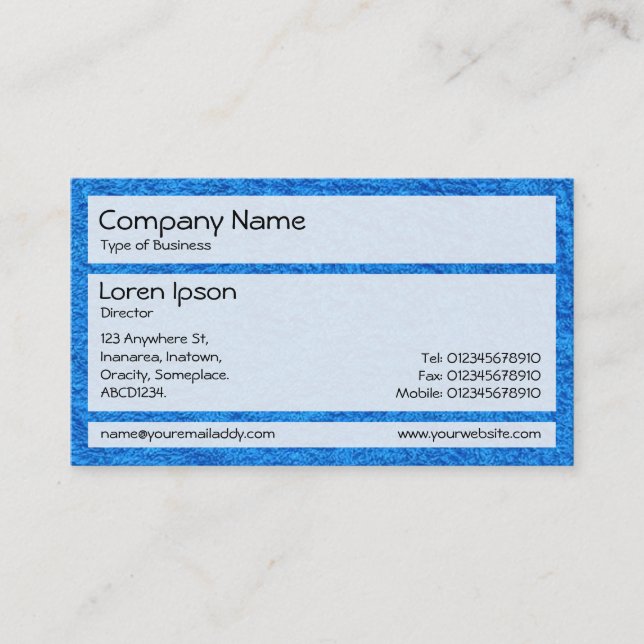 Panels 02 - Blue Carpet Business Card (Front)