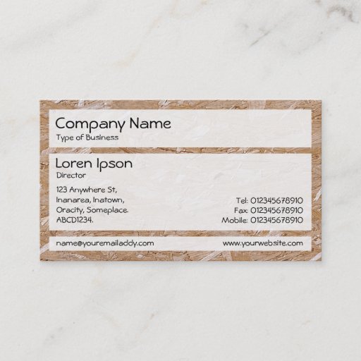 Customizable Panels 02 - Chipboard Business Card Templates