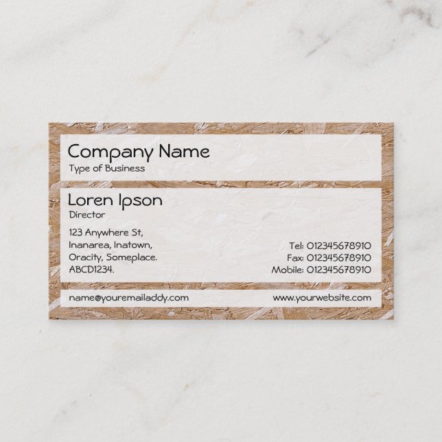 Panels 02 - Chipboard Business Card (Front)