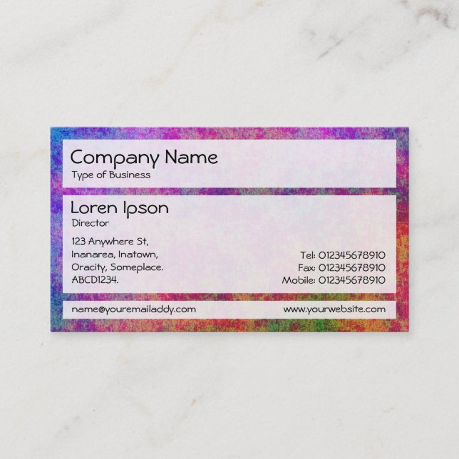 Panels 02 - Colorful Seabed Business Card (Front)