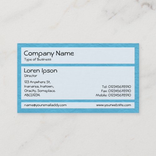 Panels 02 _ Creased Paper Blue Business Card