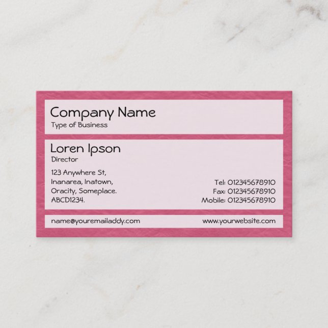 Panels 02 - Creased Paper Crimson Business Card (Front)