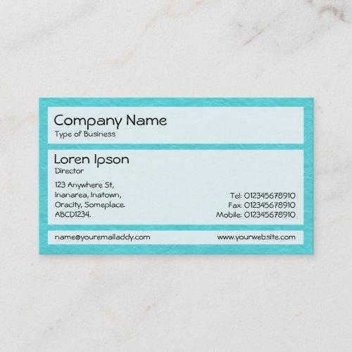 Panels 02 _ Creased Paper Cyan Business Card