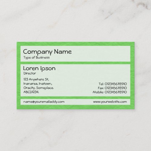 Panels 02 _ Creased Paper Green Business Card