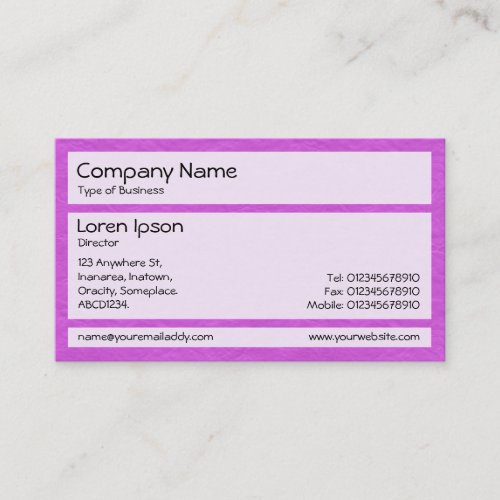 Panels 02 _ Creased Paper Light Purple Business Card