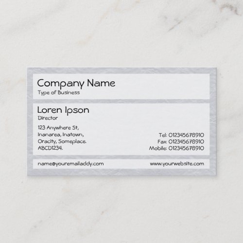 Panels 02 _ Creased Paper Lt Gray Business Card