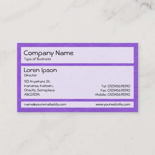 Panels 02 _ Creased Paper Purple Business Card