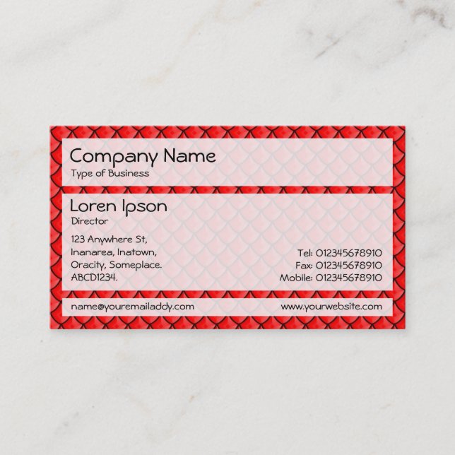 Panels 02 - Dragon Scales Business Card (Front)