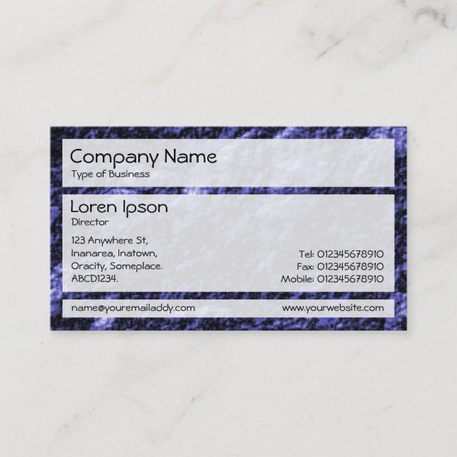 Panels 02 - Prehistoric Rock Business Card (Front)