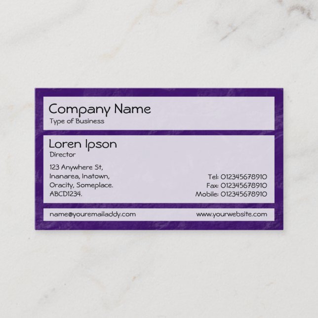 Panels 02 - Purple Brushed Business Card (Front)