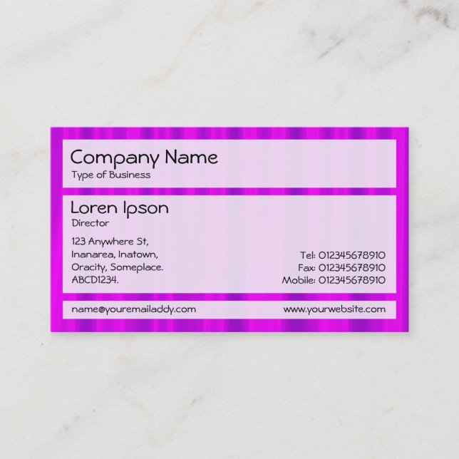 Panels 02 - Purple Satin Business Card (Front)