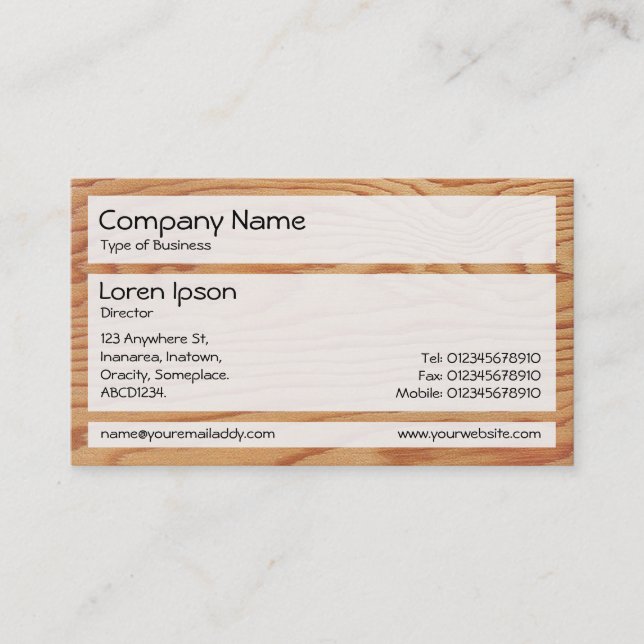 Panels 02 - Wood 02 Business Card (Front)