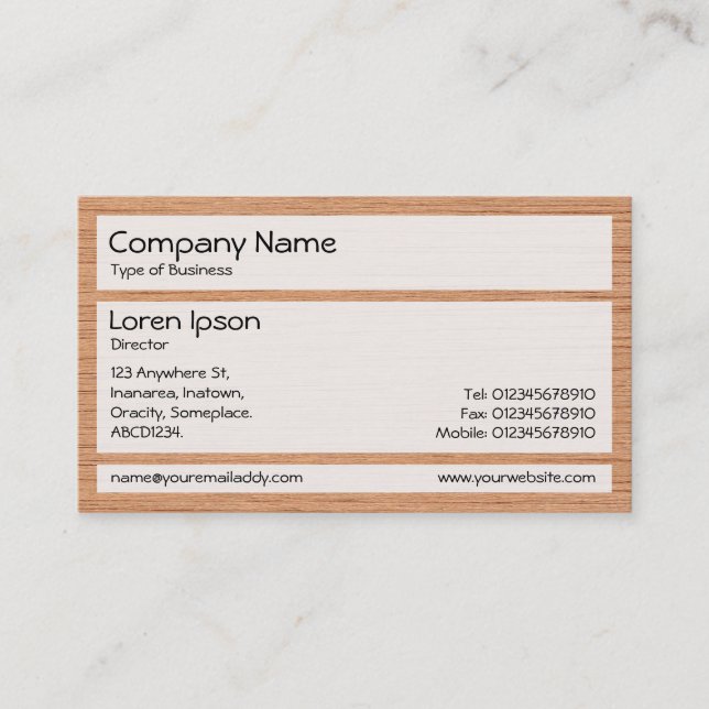 Panels 02 - Wood 06 Business Card (Front)