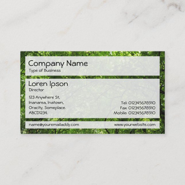 Panels 02 - Woodland Canopy Business Card (Front)