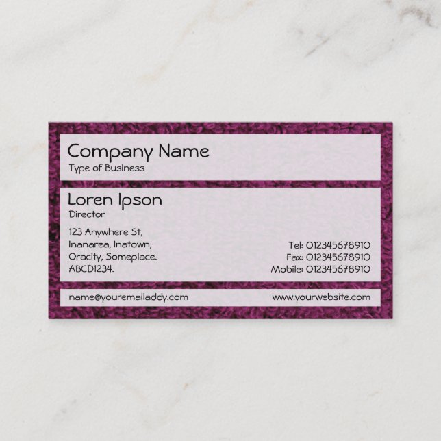Panels 02 - Woolly Carpet 02 Business Card (Front)