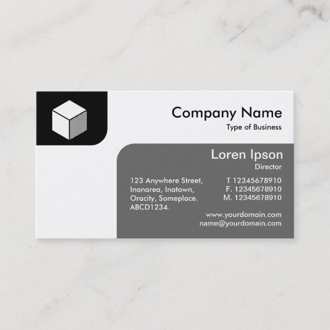 Panels - Black and Gray Business Card (Front)