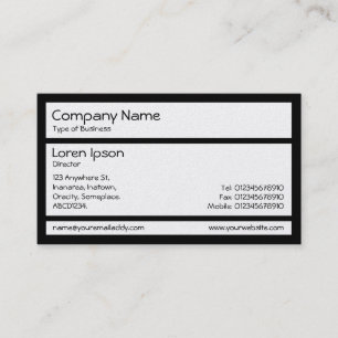Panels - Black (platinum) Business Card