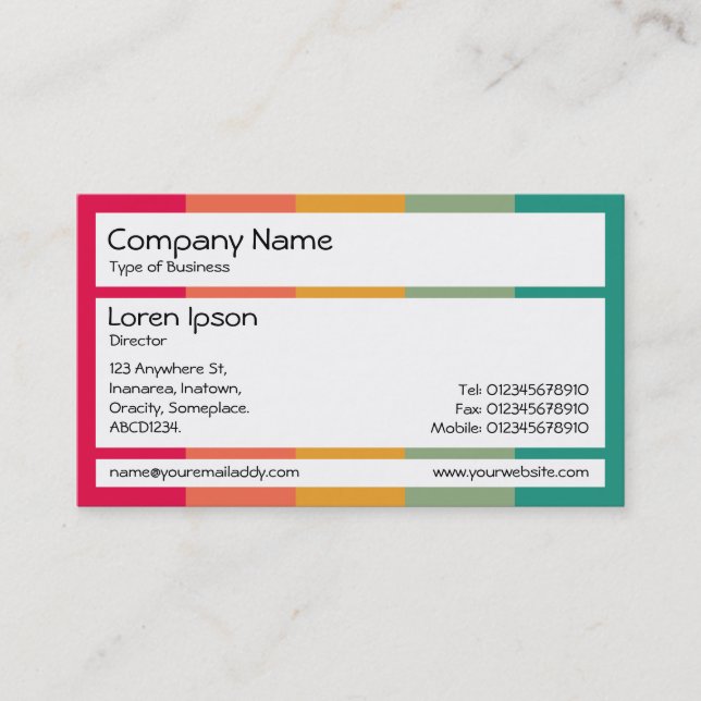 Panels - Color Bands 01 Business Card (Front)