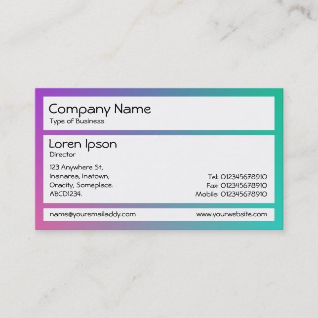 Panels - Color Blend Business Card (Front)