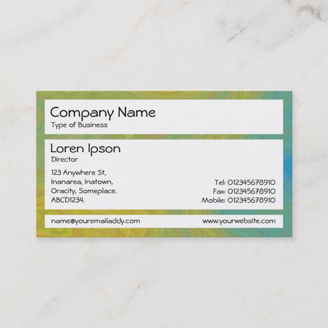 Panels - Colorful Marble Business Card (Front)
