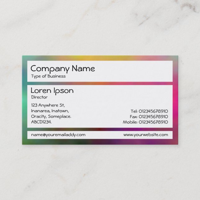 Panels - Colorful Smoke Business Card (Front)