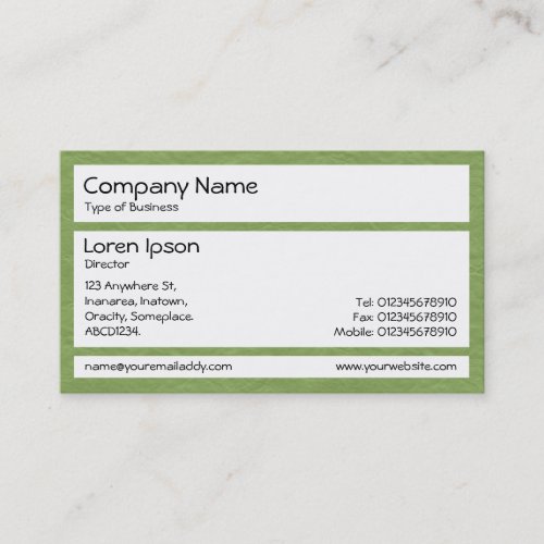 Panels _ Creased Paper Avocado Business Card