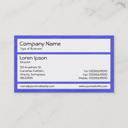 Panels _ Creased Paper Blue Business Card