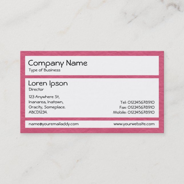 Panels - Creased Paper Crimson Business Card (Front)