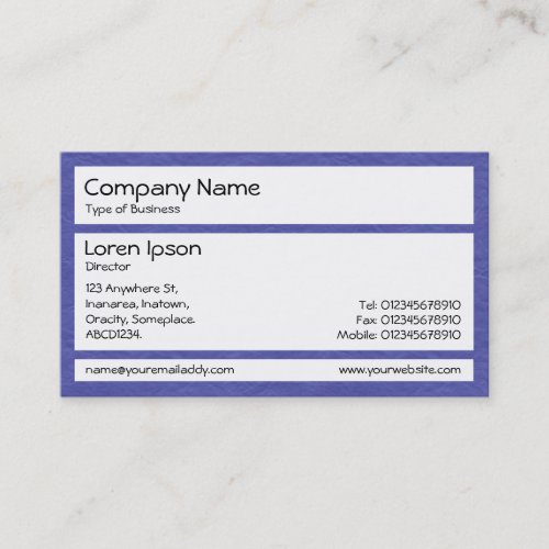Panels _ Creased Paper Dk Blue Business Card