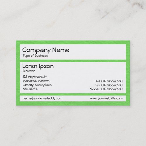 Panels _ Creased Paper Green Business Card