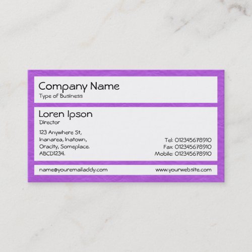 Panels _ Creased Paper Purple Business Card