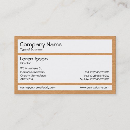 Panels _ Creased Paper Yellow Orange Business Card