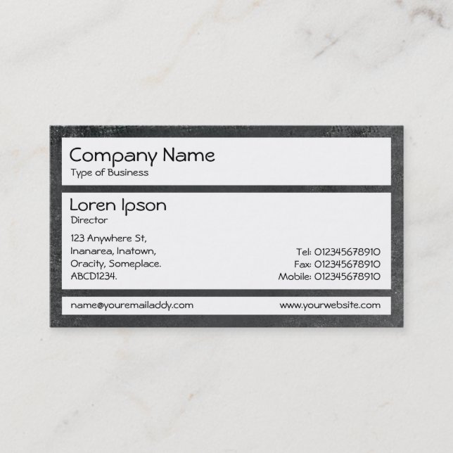 Panels - Dark Stone Business Card (Front)