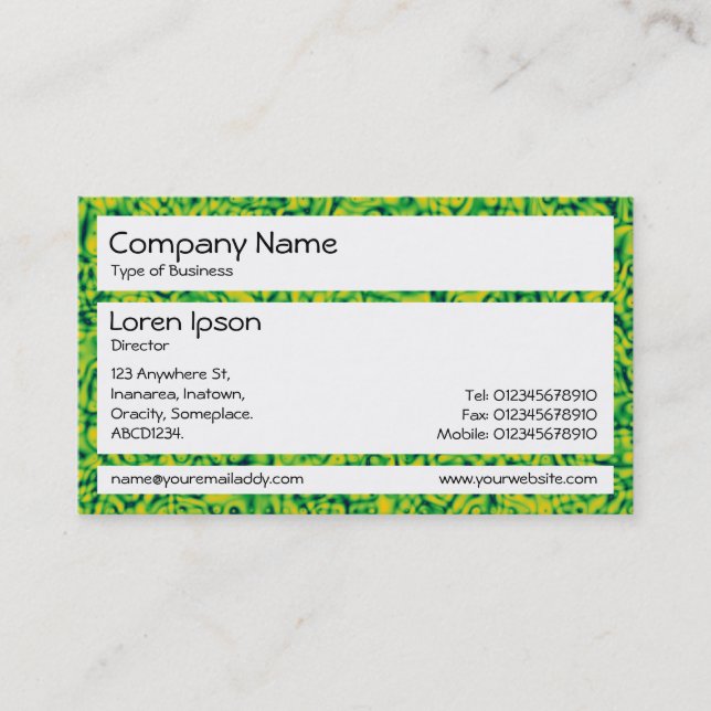 Panels - Green Impressionism Business Card (Front)
