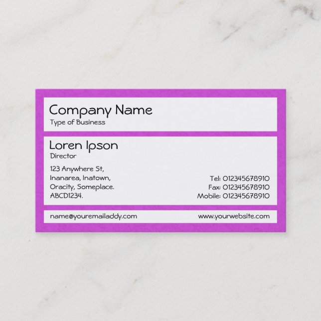 Panels - Magenta Stucco Business Card (Front)