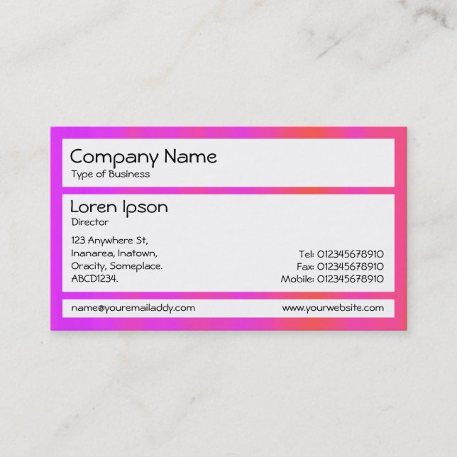 Panels - Pink Haze Business Card (Front)